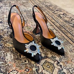 Embellished sling backs